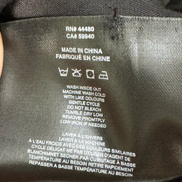 AFRM Pants 28 Black Heston Faux Leather High Rise Straight Leg 5 Pockets Lined - Picture 15 of 15